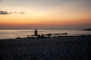 Poster - Beach at Koh Lanta, Thailand after the sunset