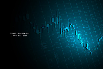 Wall Mural - Stock market or forex trading graph in graphic concept suitable for financial investment or economic business idea design. Vector illustration