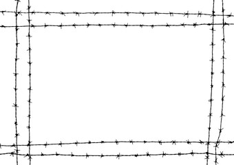 silhouette barbed wire background