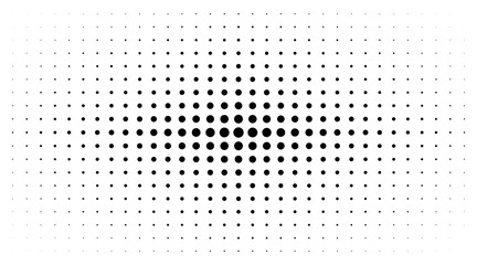 Wall Mural - halftone gradient texture isolated on white background. comic dotted pattern using halftone circle d