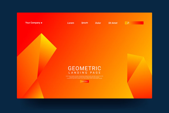 Website Landing Page with gradient colorful Background. Modern design. Easy editable For landing page, banner, website, homepage, card, ui, or apps. Vector illustration