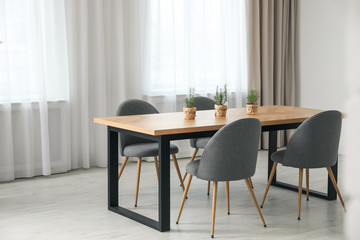 Wall Mural - Modern room interior with chairs and table