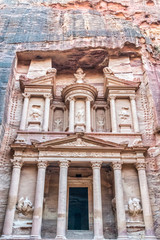 Canvas Print - Nabataean Treasury Petra Jordan in Shade 