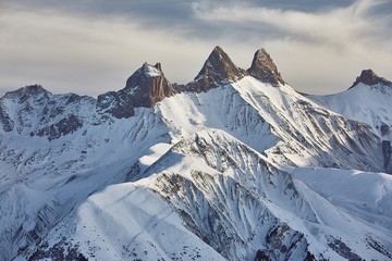 Wall Mural - High mountain range in winter