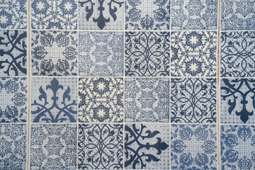 Naklejka na meble Blue textured tile background.