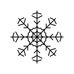 Poster - Snowflake icon. Simple line, outline vector flake of snow icons for ui and ux, website or mobile application
