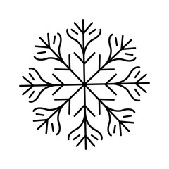 Poster - Snowflake icon. Simple line, outline vector flake of snow icons for ui and ux, website or mobile application