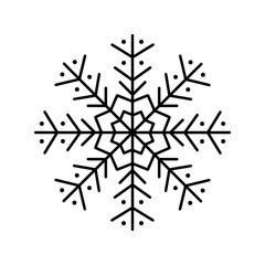 Poster - Snowflake icon. Simple line, outline vector flake of snow icons for ui and ux, website or mobile application