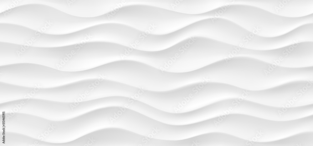 White abstract wavy texture. Seamless modern pattern with waves. - obrazy, fototapety, plakaty 