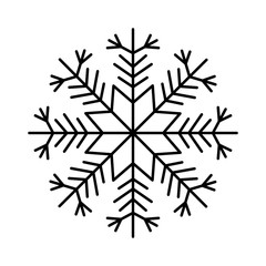 Poster - Snowflake icon. Simple line, outline vector flake of snow icons for ui and ux, website or mobile application