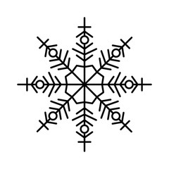 Poster - Snowflake icon. Simple line, outline vector flake of snow icons for ui and ux, website or mobile application