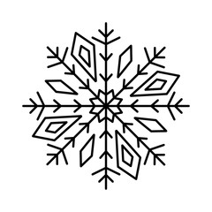 Poster - Snowflake icon. Simple line, outline vector flake of snow icons for ui and ux, website or mobile application