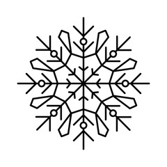 Poster - Snowflake icon. Simple line, outline vector flake of snow icons for ui and ux, website or mobile application
