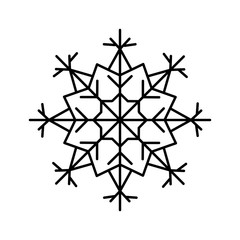 Poster - Snowflake icon. Simple line, outline vector flake of snow icons for ui and ux, website or mobile application