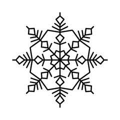 Poster - Snowflake icon. Simple line, outline vector flake of snow icons for ui and ux, website or mobile application
