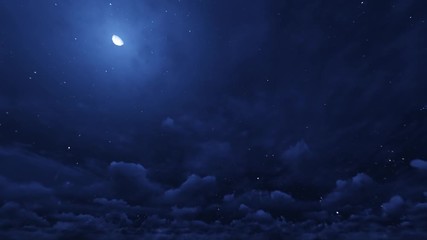 night sky and clouds