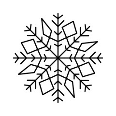 Poster - Snowflake icon. Simple line, outline vector flake of snow icons for ui and ux, website or mobile application