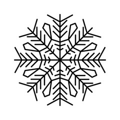 Poster - Snowflake icon. Simple line, outline vector flake of snow icons for ui and ux, website or mobile application