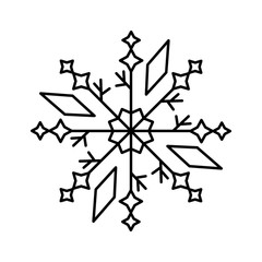 Poster - Snowflake icon. Simple line, outline vector flake of snow icons for ui and ux, website or mobile application