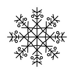 Poster - Snowflake icon. Simple line, outline vector flake of snow icons for ui and ux, website or mobile application