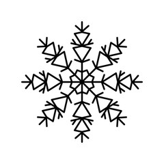 Poster - Snowflake icon. Simple line, outline vector flake of snow icons for ui and ux, website or mobile application