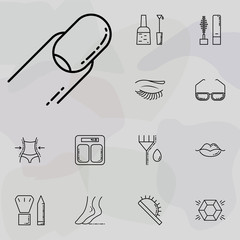 Aufkleber - nail icon. beauty, make up, cosmetics icons universal set for web and mobile