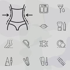Poster - waist icon. beauty, make up, cosmetics icons universal set for web and mobile