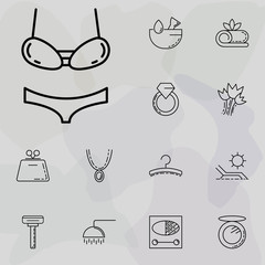 Poster - swimsuit icon. beauty, make up, cosmetics icons universal set for web and mobile