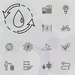 Poster - water energy icon. Ecology icons universal set for web and mobile