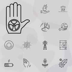 Poster - save the planet icon. Ecology icons universal set for web and mobile