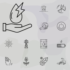 Poster - hydropower icon. Ecology icons universal set for web and mobile