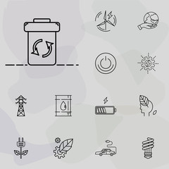 Poster - recycling icon. Ecology icons universal set for web and mobile