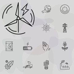 Poster - wind energy icon. Ecology icons universal set for web and mobile
