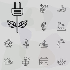Poster - go green icon. Ecology icons universal set for web and mobile