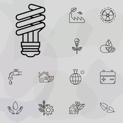 Poster - energy efficient lighting icon. Ecology icons universal set for web and mobile