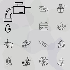 Poster - save the water icon. Ecology icons universal set for web and mobile