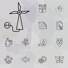 Poster - wind energy icon. Ecology icons universal set for web and mobile