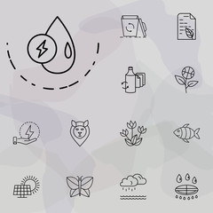 Poster - water energy icon. Ecology icons universal set for web and mobile