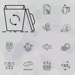 Poster - recycling icon. Ecology icons universal set for web and mobile