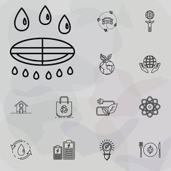Poster - water treatment icon. Ecology icons universal set for web and mobile