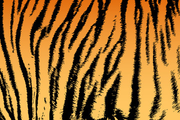Wall Mural - Print pattern texture tiger orange stripe black jungle safari