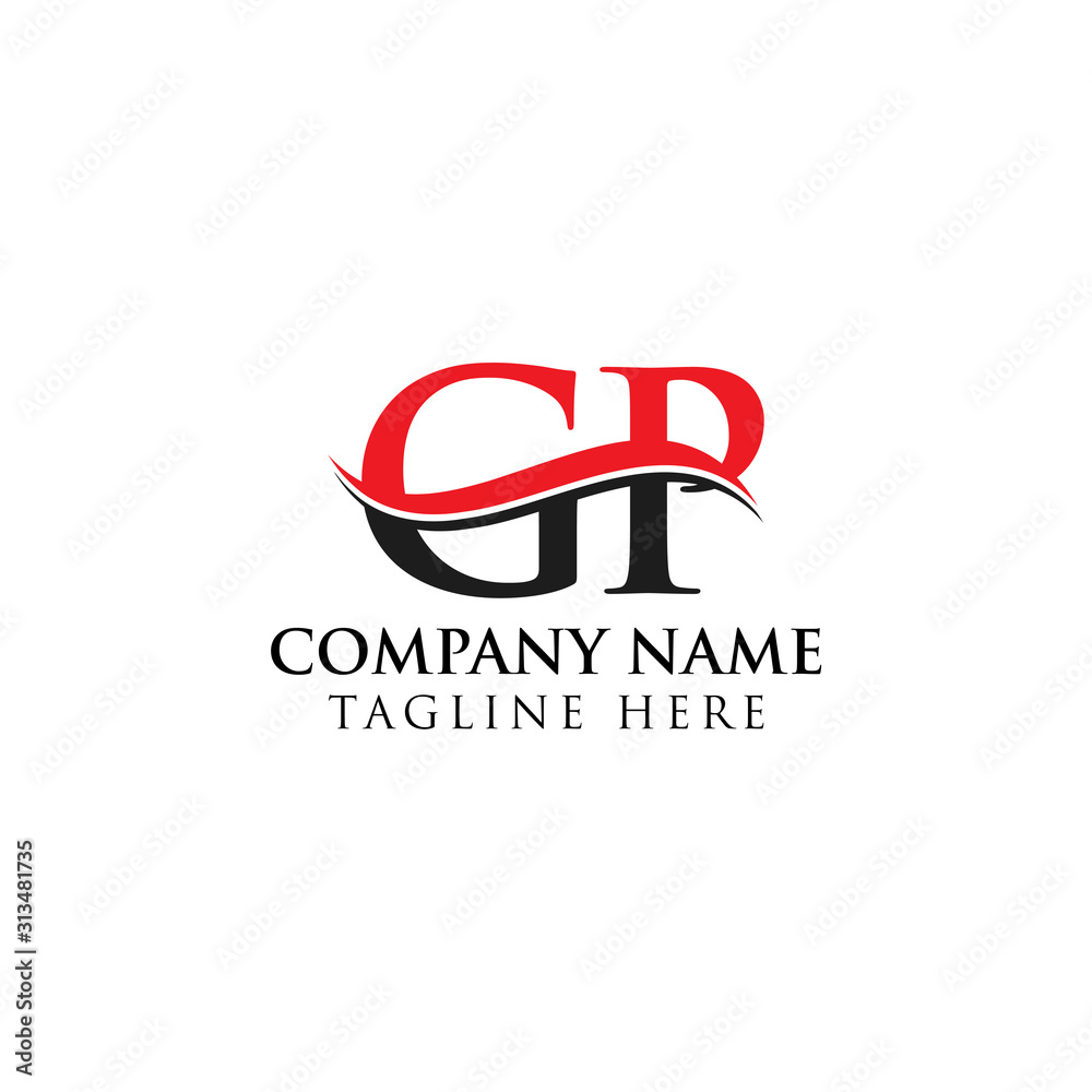 GP letter Type Logo Design vector Template. Abstract Letter GP logo ...