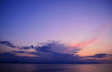 Fototapeta Niebo - Beautiful sunset by the sea in Greece