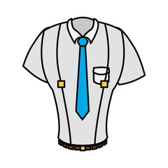 Sticker - elegant shirt masculine with necktie and loaders