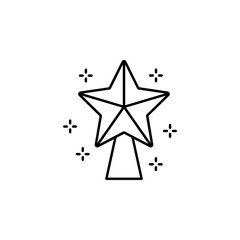 Poster - Star, Christmas icon. Simple line, outline vector of new year icons for ui and ux, website or mobile application