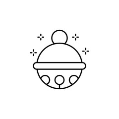 Poster - Bell, Christmas icon. Simple line, outline vector of new year icons for ui and ux, website or mobile application