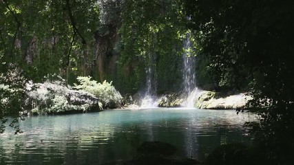 Wall Mural - kursunlu waterfall and turquoise lake