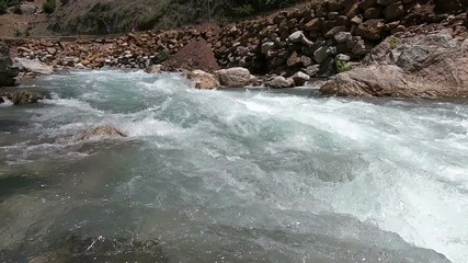 Wall Mural - mountain river stream among stones