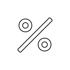 Poster - percent sign icon. Simple thin line, outline vector of banking icons for ui and ux, website or mobile application