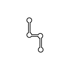 Aufkleber - connected points icon. Simple thin line, outline vector of banking icons for ui and ux, website or mobile application